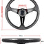 Volante carreras fibra carbono 13.8" plana 6 pernos aluminio