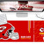 Alfombrilla mouse set bordes cosidos rojo