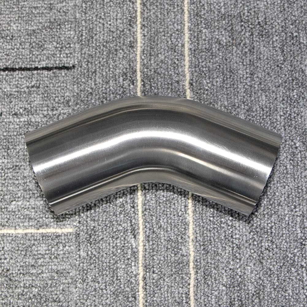 Codo acero inox SS304 1.5" curvatura 45° patas 2"
