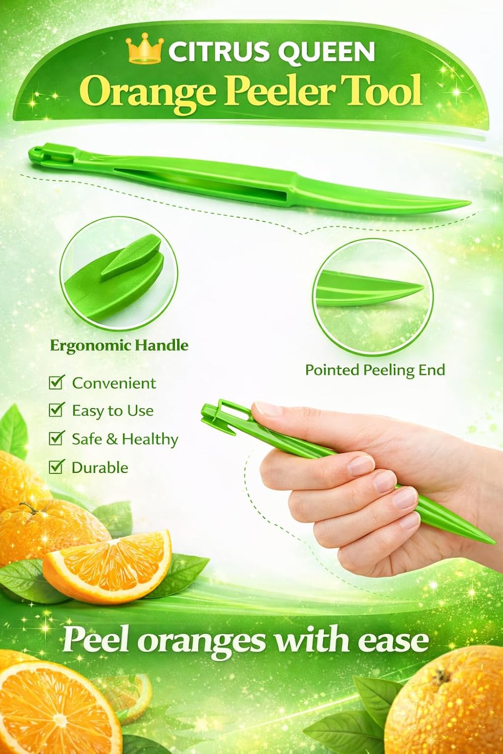 Pelador cítricos pack 10 5naranjas 5verdes