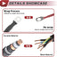 Cable inversor batería 3/8pulg 1/0AWG 2ft cobre estañado negro