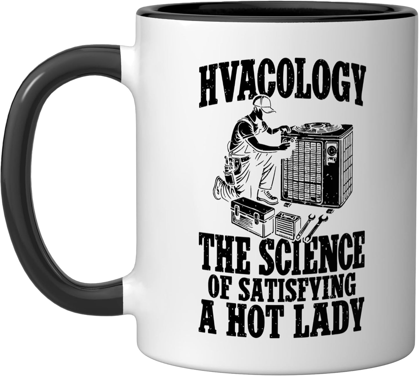 Taza Cerámica Técnico HVAC Negro/Blanco