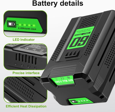 Repuesto batería Greenworks 60V 4.0Ah comp LB60A03