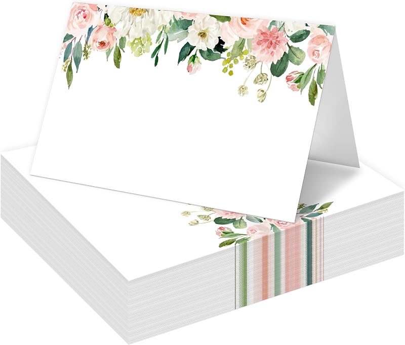 Tarjetas lugar mesa florales para eventos paquete 25