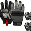 Guantes trabajo hombre X-Grande 3 pares cuero sintético