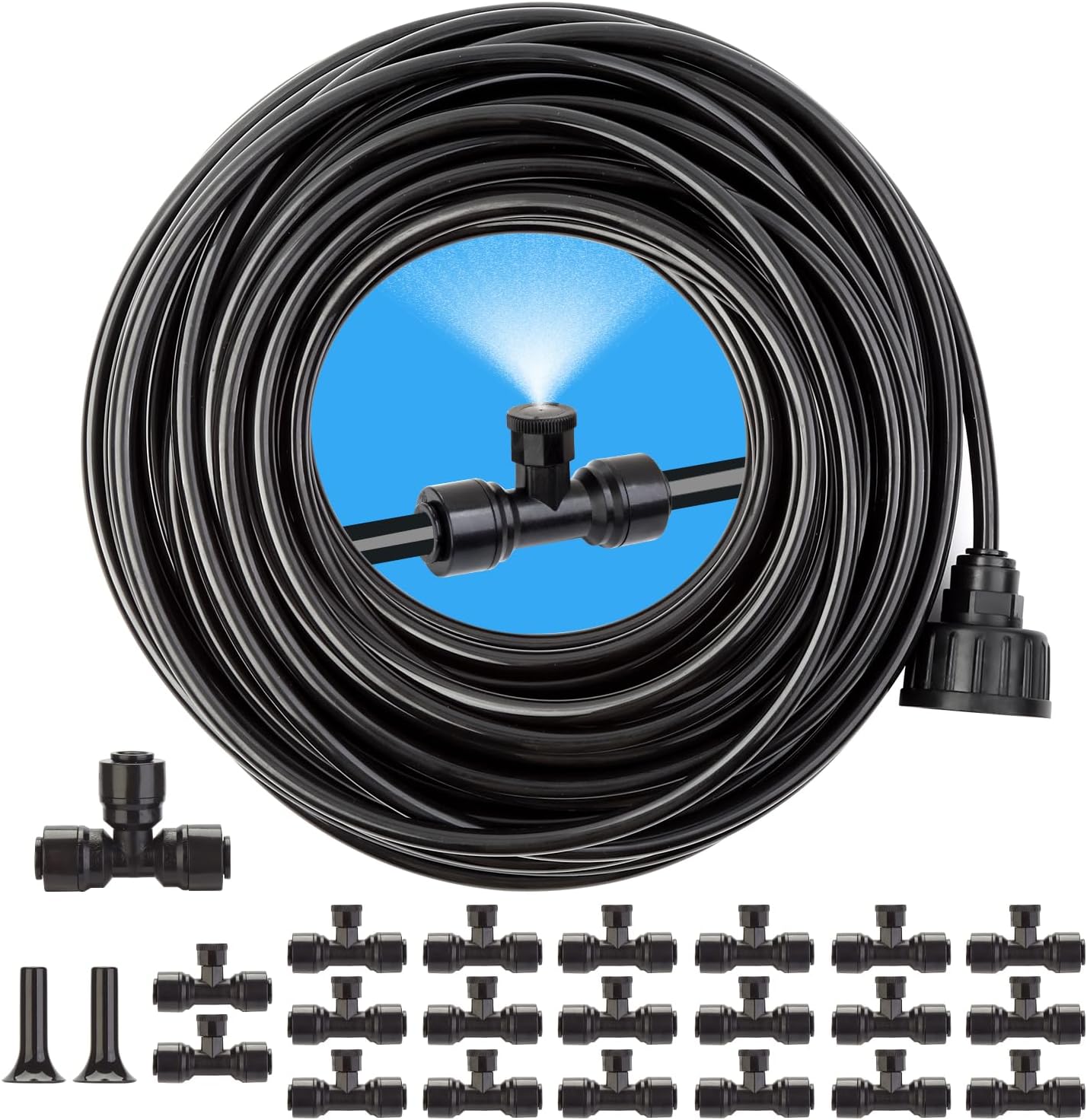 Sistema nebulización patio 65.6pies rociadores agua