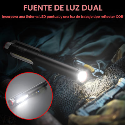 Linterna magnética COB para bolígrafo 800 lúmenes 6 modos