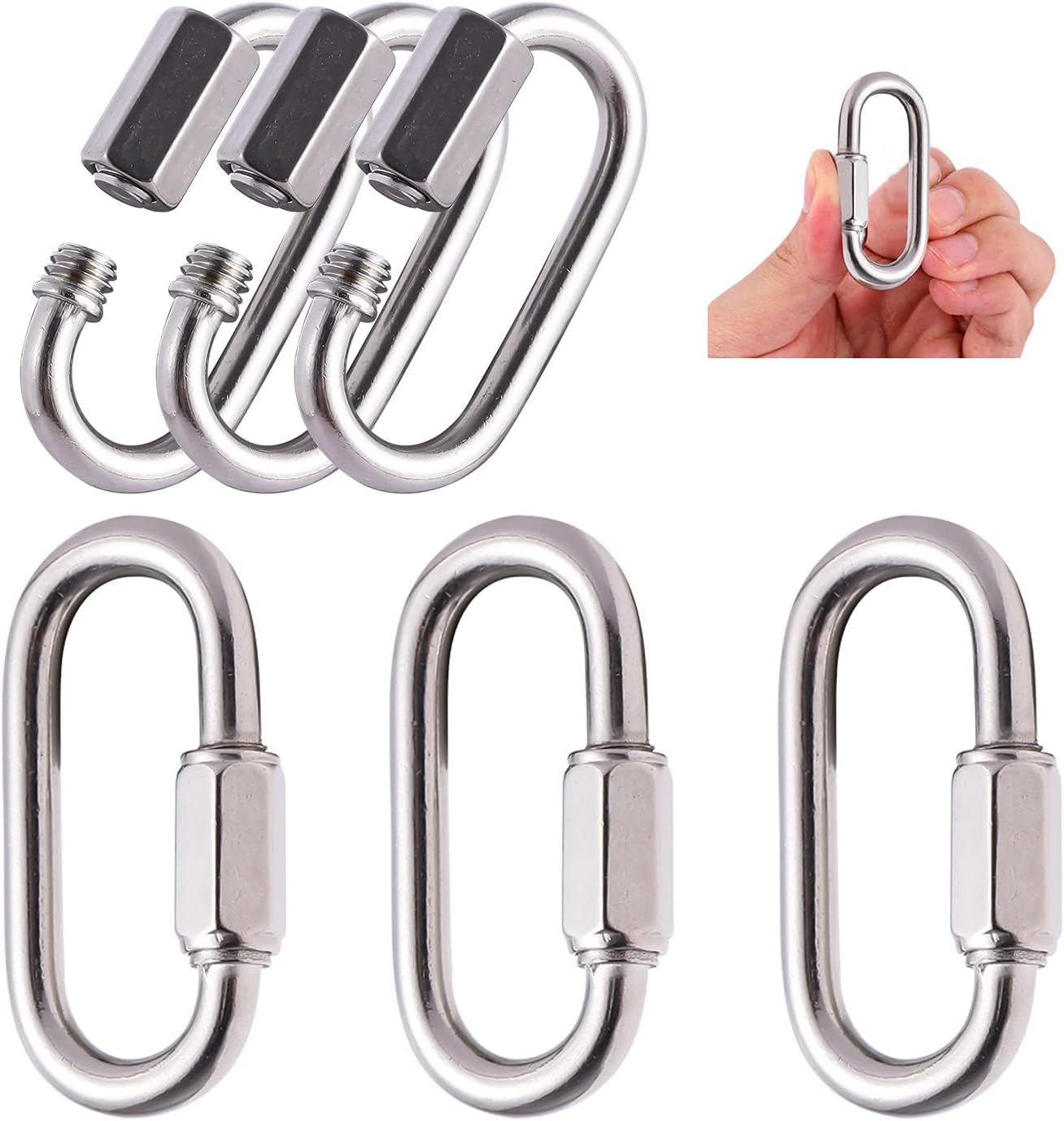 Eslabón cadena resistente conector rápido antioxidante