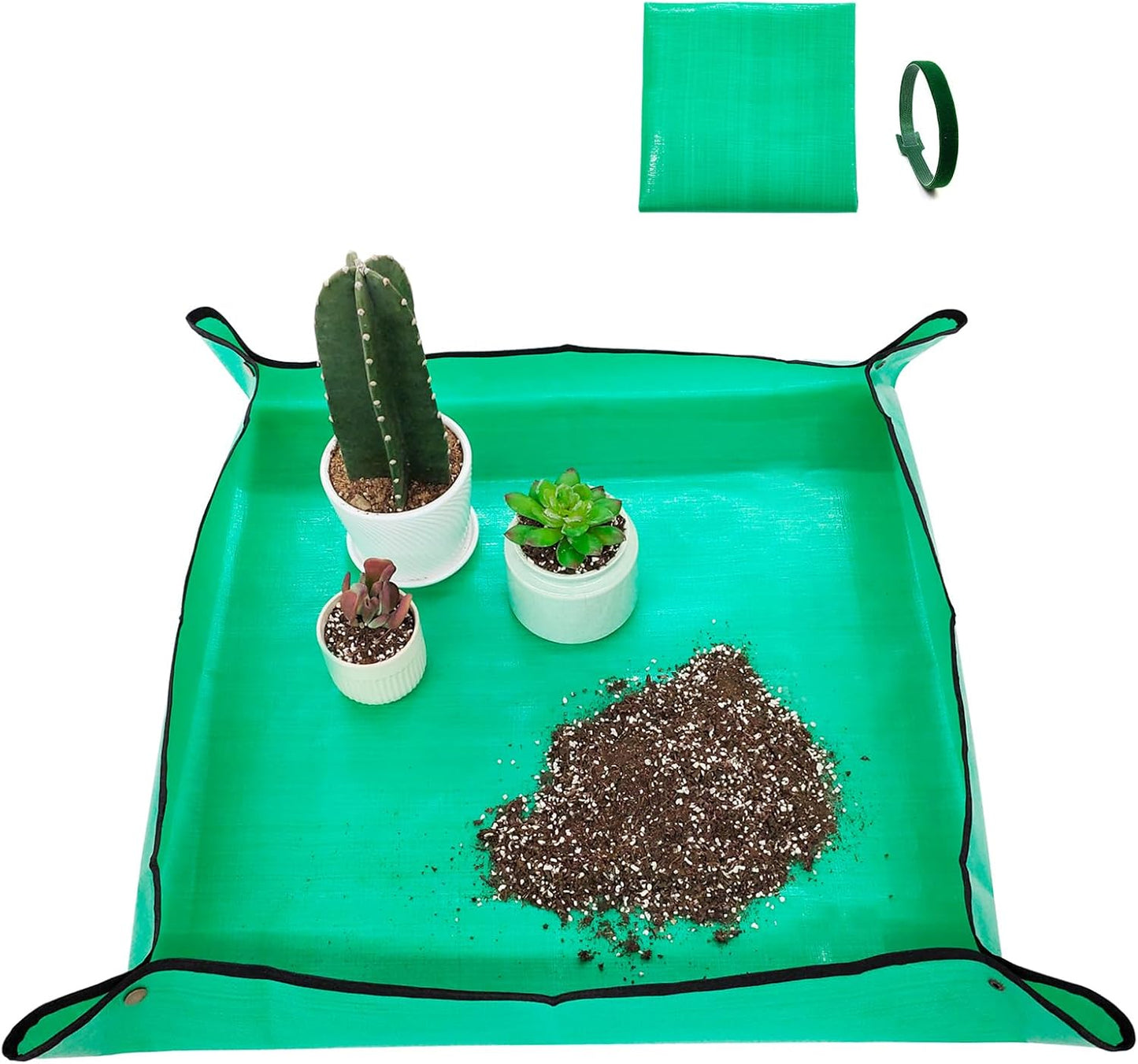Tapete trasplante plantas 26.8x26.8 pulg impermeable plegable