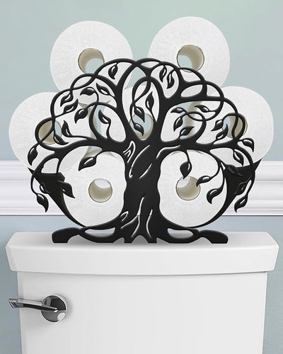Soporte papel higiénico metal mate negro 8 rollos baño