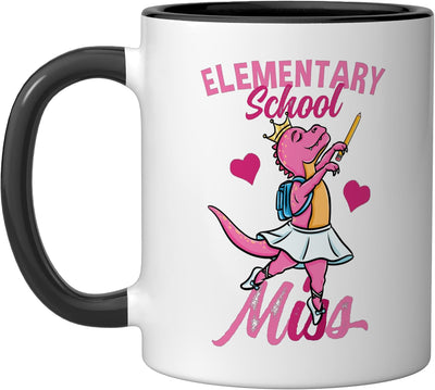 Taza cerámica para niña ballet regreso a clases negro/blanco