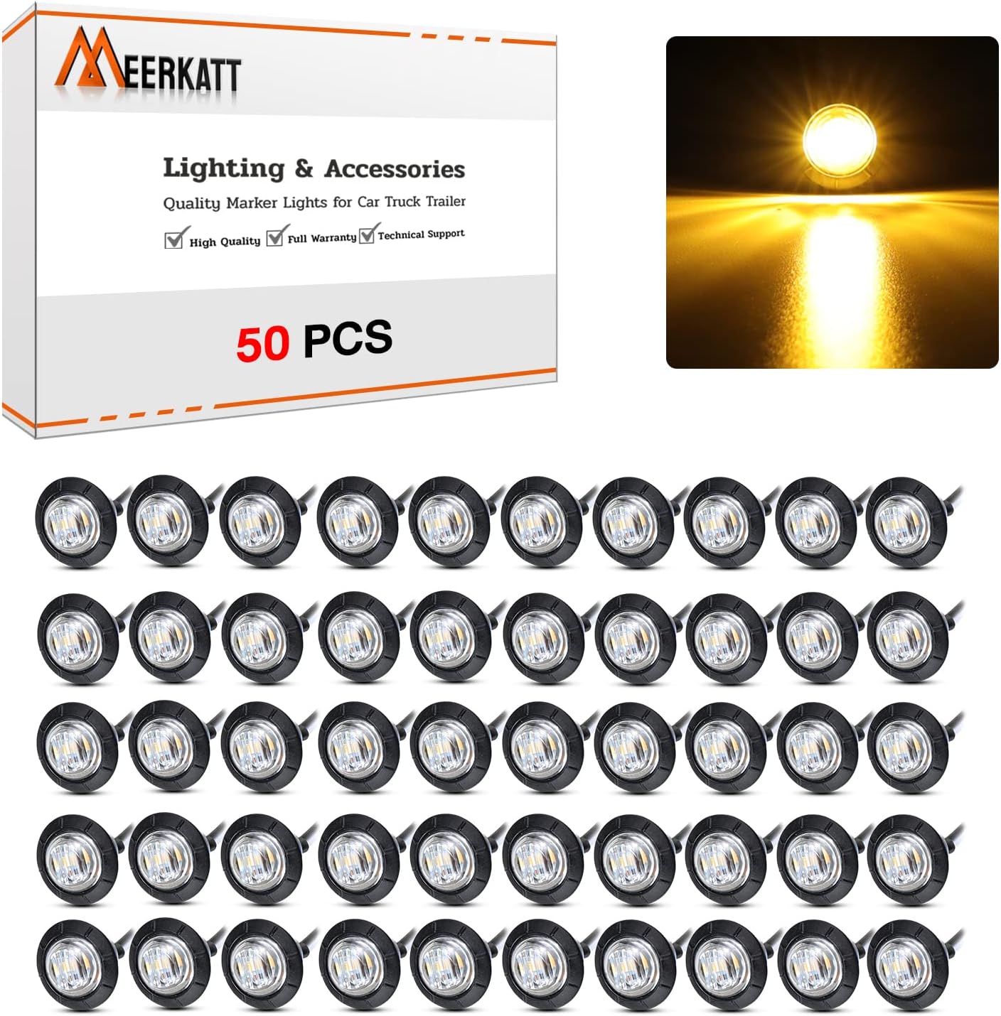 Luces laterales universales 3/4pulg LED 12V para camión