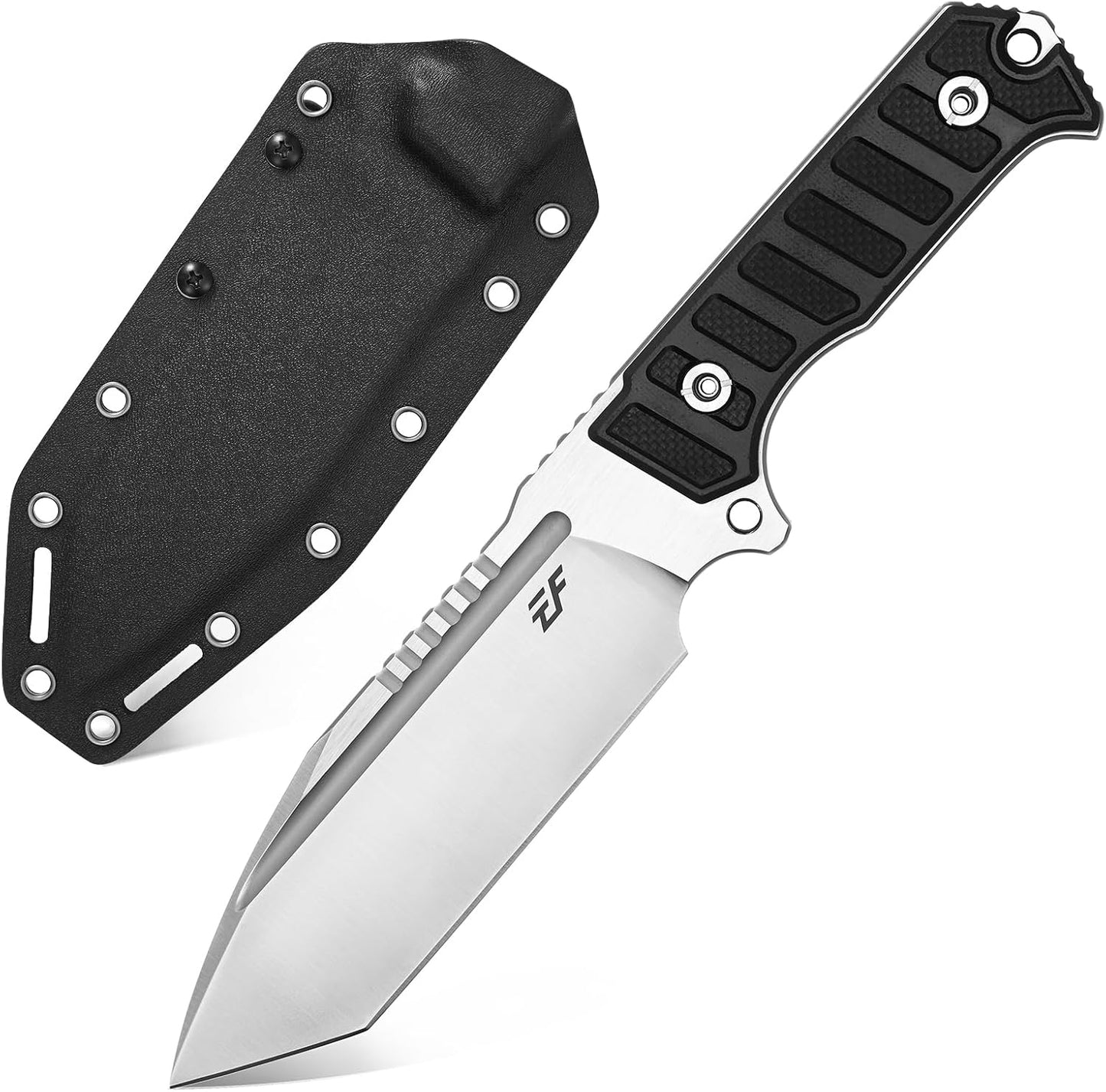 Cuchillo EDC hoja DC53 mango G10 servicio pesado plata