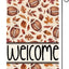 Bandera jardín fútbol otoño 12x18pulg doble cara hojas arce