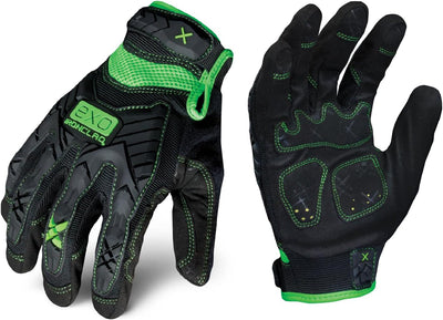 Guantes trabajo hombre impacto mediano negro pack 1