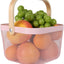 Cesta malla acero mango madera colgante jardín cocina baño