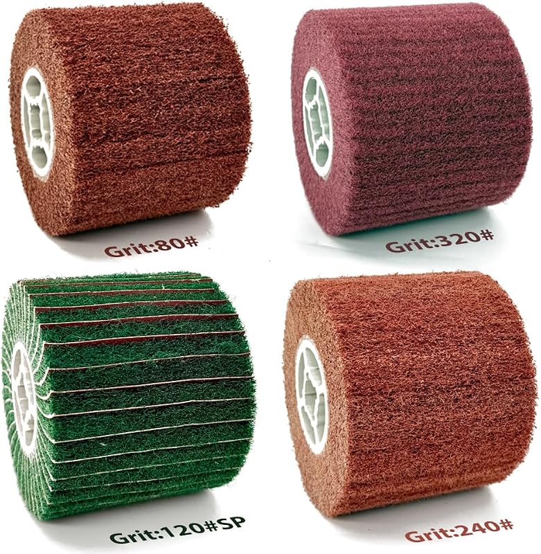 4 Ruedas Pulido 4.7x4" Grano 80-320 para Metal Pintura