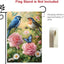 Bandera jardín 12x18pulg doble cara pájaros azules