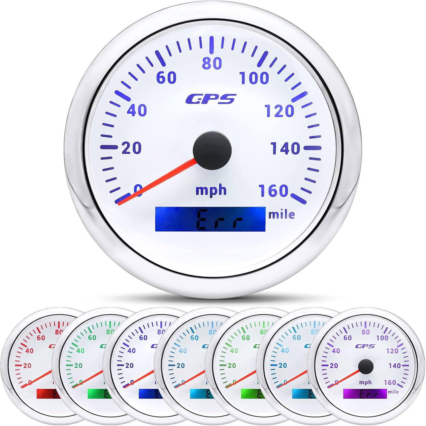 Velocímetro GPS 7 colores uso universal 9-32v