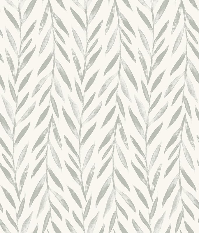 Papel pintado diseño sauce color gris