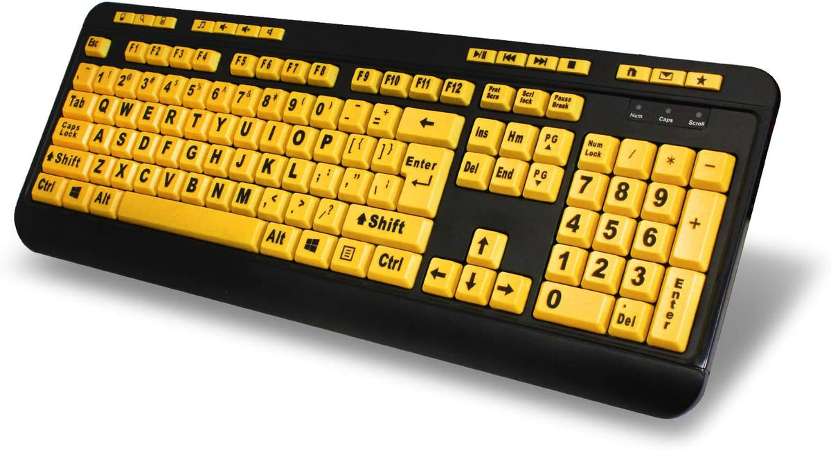 Teclado Multimedia EasyTouch 132 Amarillo Florescente