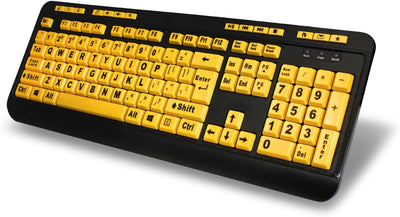 Teclado Multimedia EasyTouch 132 Amarillo Florescente