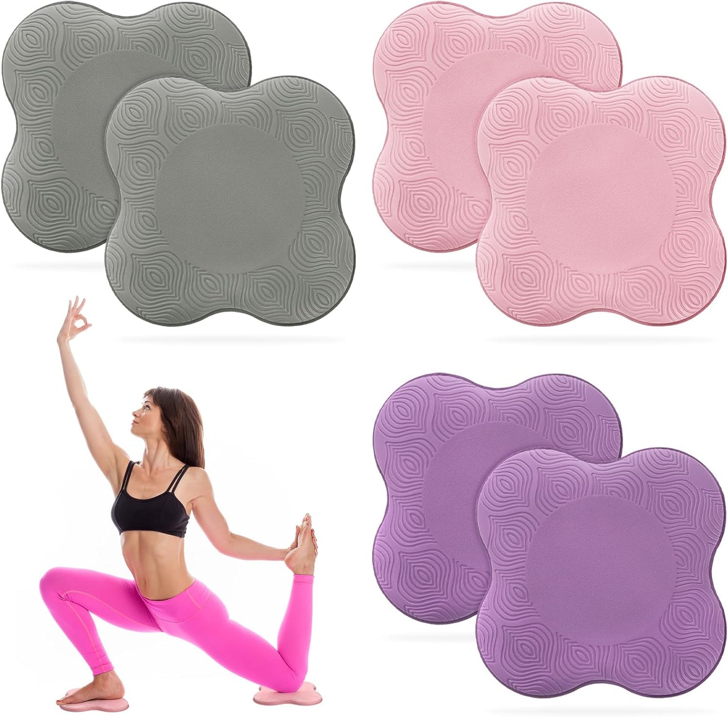 6 Pzas Rodilleras Yoga Espuma Gruesa para Mujer y Hombre