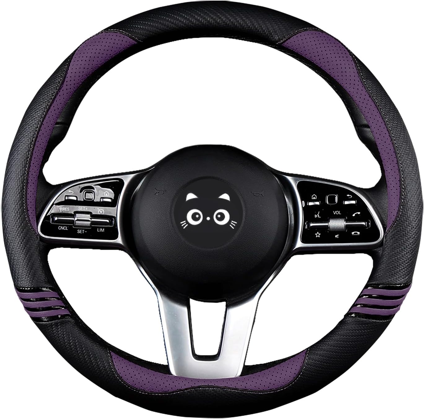 Fundas volante cuero antiderrap 14.5-15pulg universal
