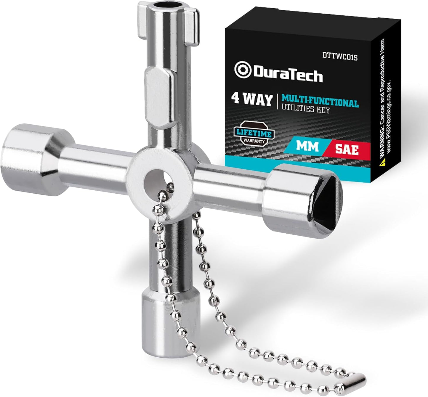 Llave utilidad 4 vías para válvula grifo espigas