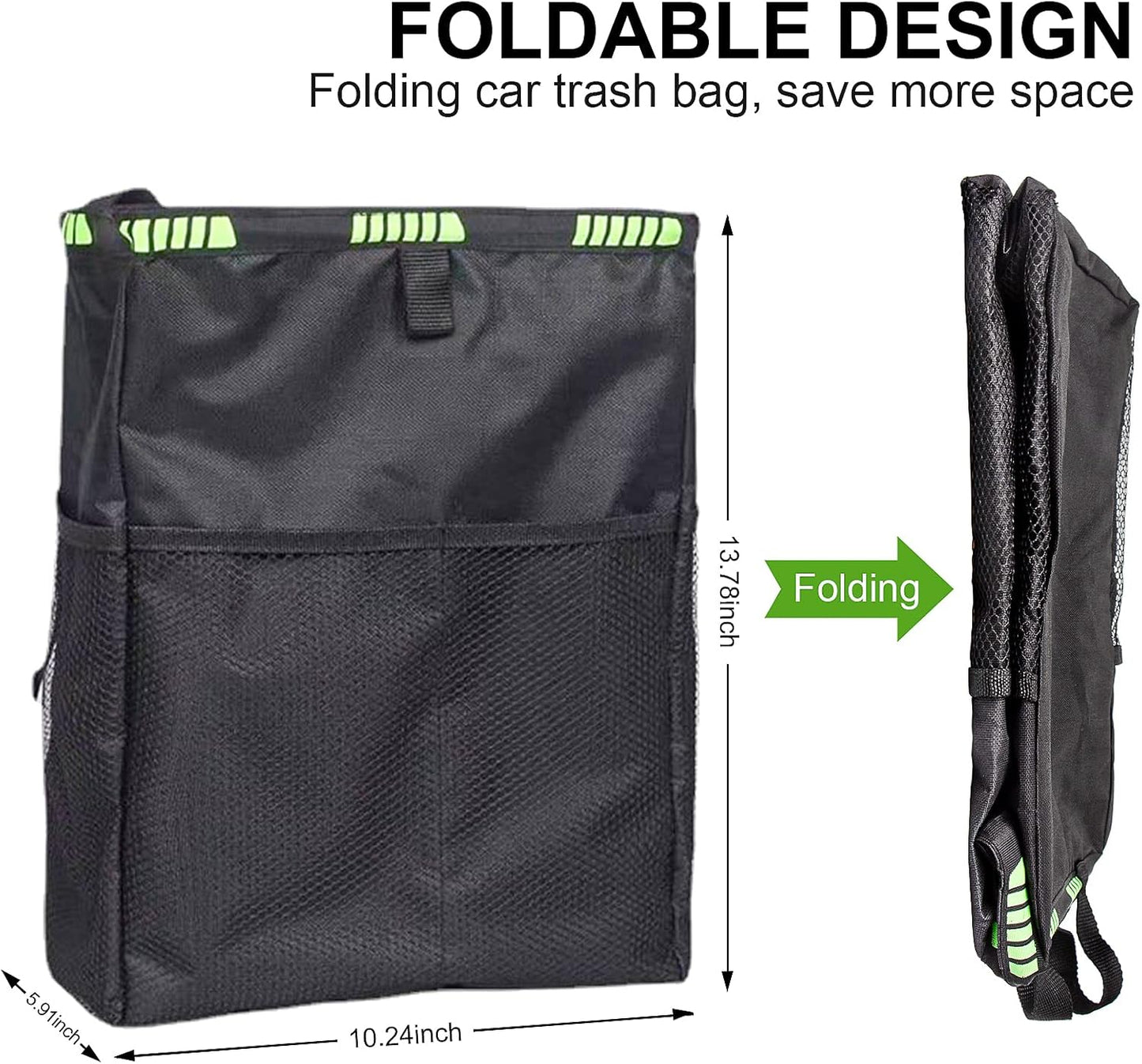 Cubo basura coche 3.5gal con bolsa colgante y correas