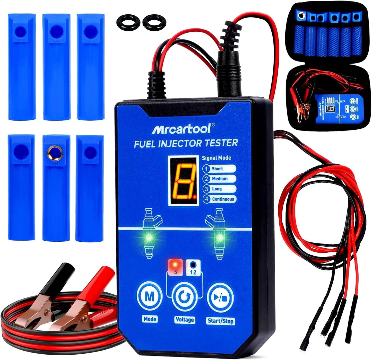 Kit probador limpiador inyector 5V/12V 40" con 8 modos