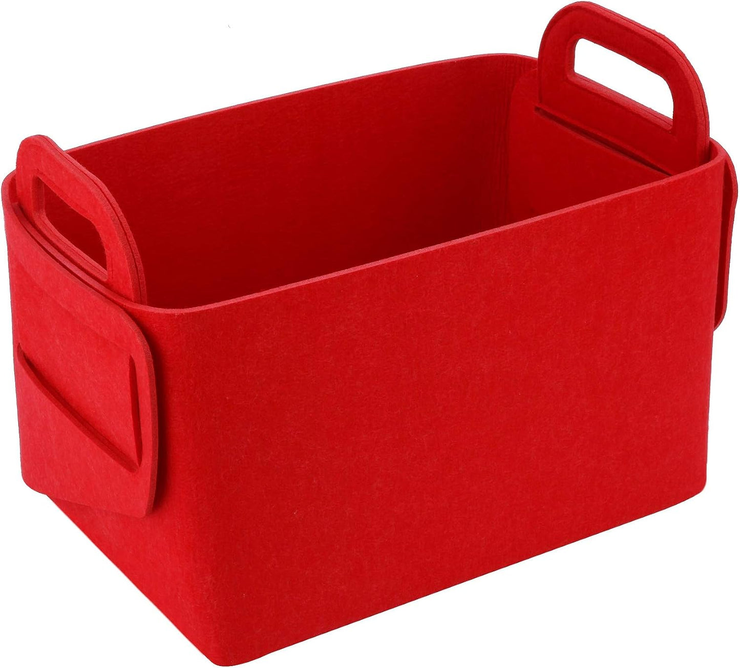 Cesta fieltro plegable con asas para almacenar juguetes