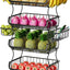Carrito 6 niveles apilable con canastas y ruedas cocina