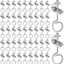 50 Abrazaderas Viga Acero C 1/4x20 Anillos Metálicos