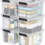 6 Cajas Plástico Transparente 6qt con Asas