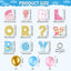 71 Pzas Decoración Baby Shower con Letras y Globos
