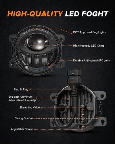 Luces antiniebla LED para Honda Civic Accord Fit Ford