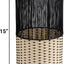 Cesta basura mimbre 4.13gal 15" negro crema