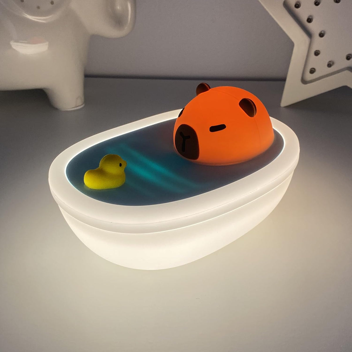 Luz nocturna capybara para bañera de niño decoración kawaii