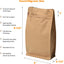 Bolsas café resellables con válvula desgasificación 12oz
