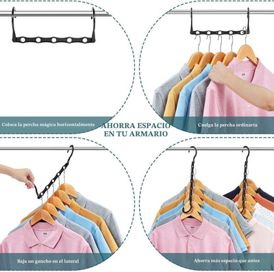 Pack 12 organizadores armario perchas ahorro espacio