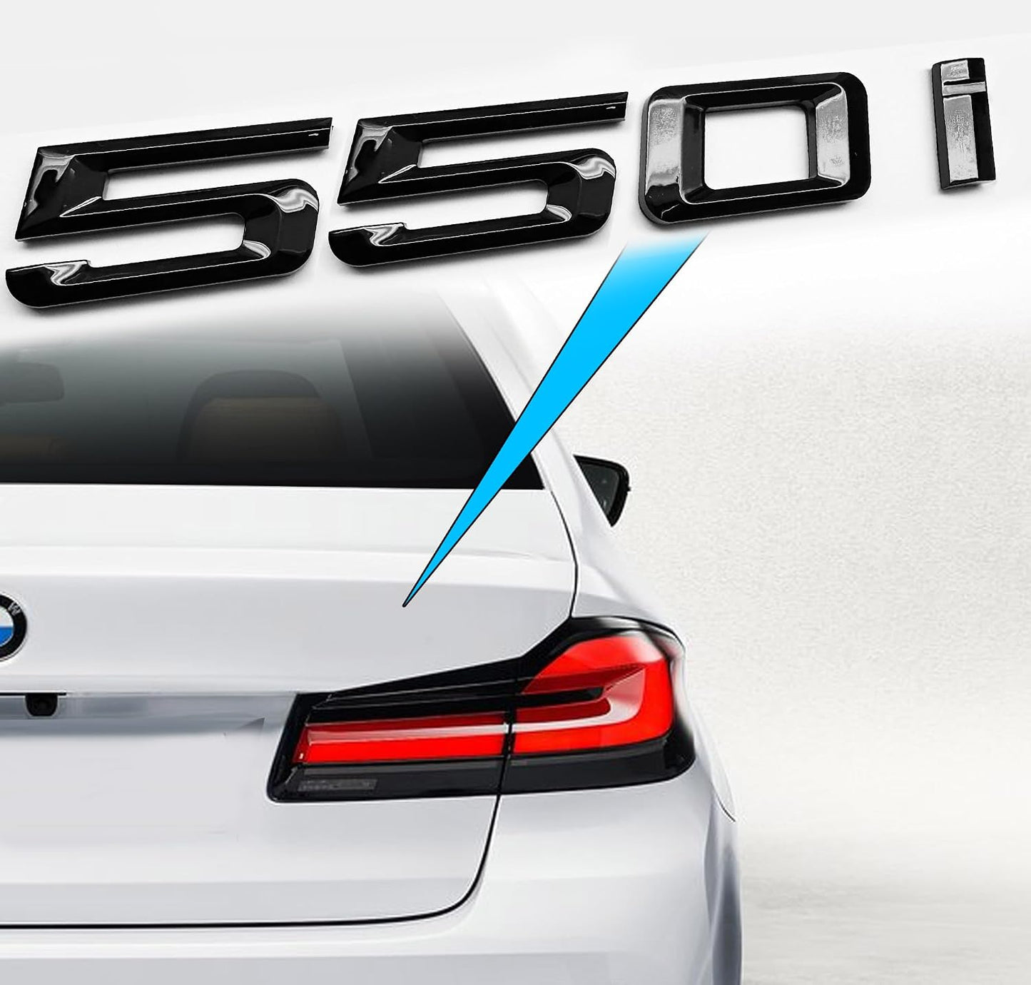 Tapa trasera maletero 3D BMW Serie 5 color negro