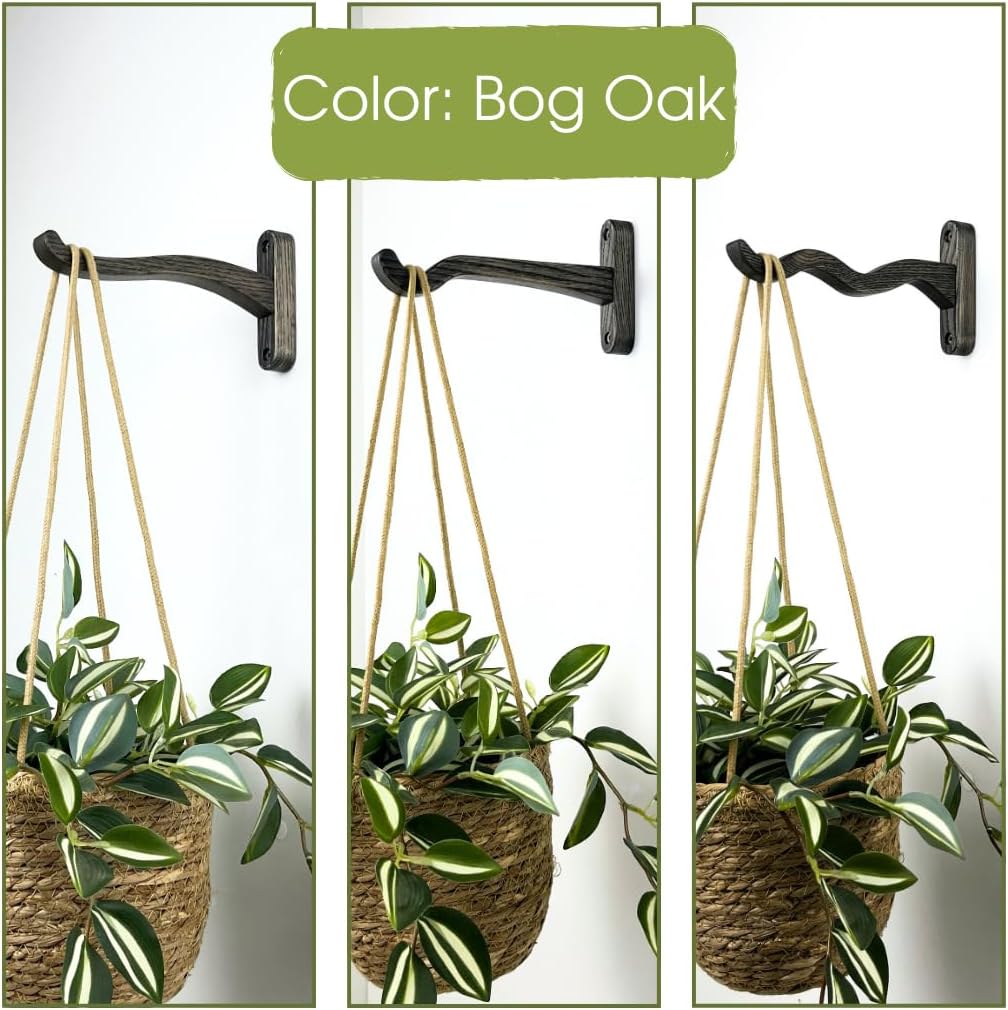 Colgador madera para plantas pared gancho duradero