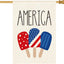 Bandera estrellas y rayas doble cara exterior 28"