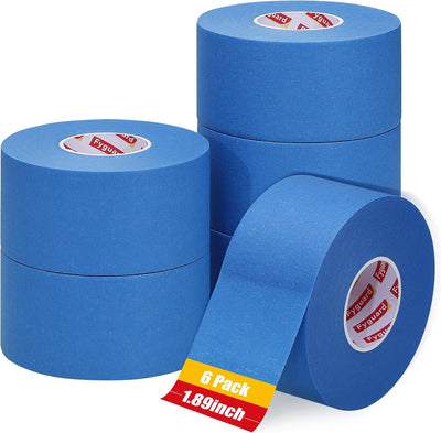 6 Rollos Cinta Pintor 2pulg Azul 55yd para Mejoras Hogar