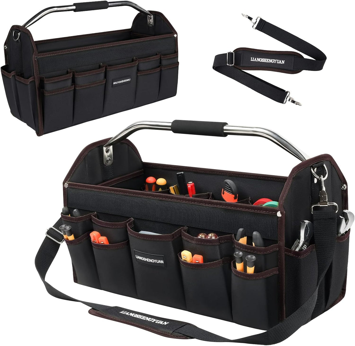 Bolsa herramientas 22pulg 30 bolsillos impermeable plegable