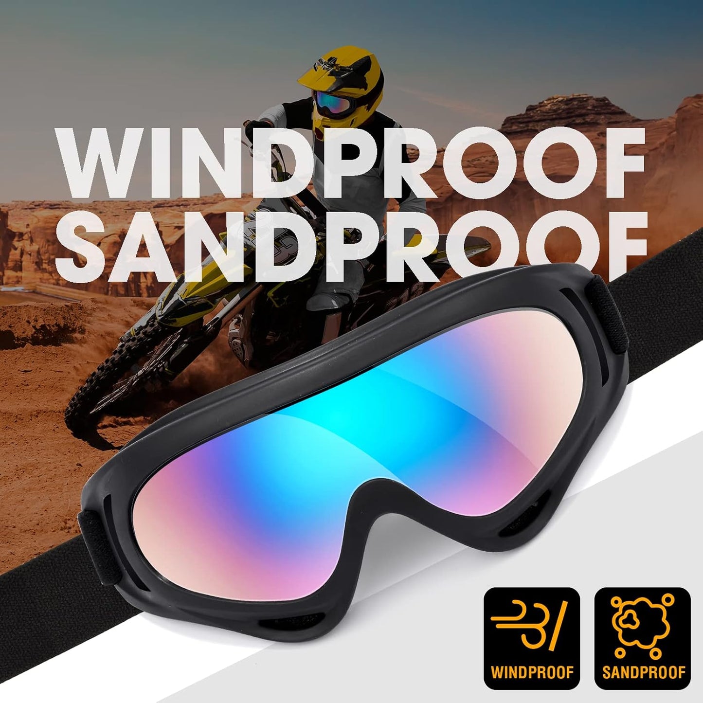Gafas motocicleta niños pack 2 gafas carreras