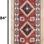 Alfombra pasillo escalera 26pulg x 7ft rojo tradicional