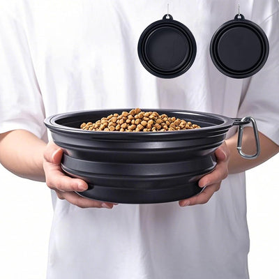 Tazón plegable para perros y gatos paquete 2 portátil