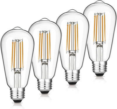 Bombilla LED Edison ST58 6W blanco cálido 2700K E26